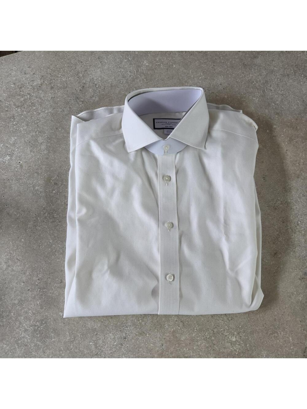 Charles Tyrwhitt White Dress Shirt - Classic Fit, Long Sleeve